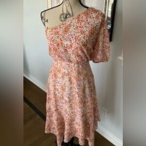 Laundry Floral One-Shoulder Dress